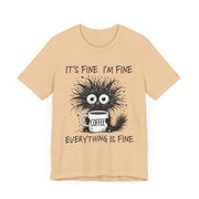 Custom T-Shirt - Fine & Funny Coffee Tee - Unisex Jersey Shirt by Mynameispod