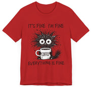 Custom T-Shirt - Fine & Funny Coffee Tee - Unisex Jersey Shirt by Mynameispod