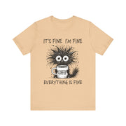 Custom T-Shirt - Fine & Funny Coffee Tee - Unisex Jersey Shirt by Mynameispod