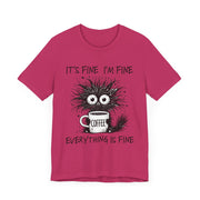 Custom T-Shirt - Fine & Funny Coffee Tee - Unisex Jersey Shirt by Mynameispod