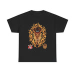 Custom T-Shirt - Flaming Cowboy Graphic Tee - Festival Ready! by Mynameispod
