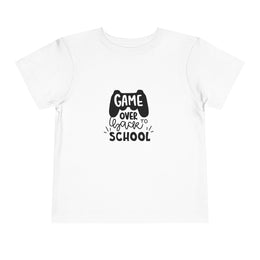 Custom Kids clothes - Game Over to School Toddler Tee - Fun Shirt for Back to School & Gamers by Mynameispod