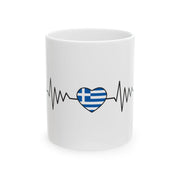 Custom Mug - Heartbeat of Greece: Love Mug by Mynameispod