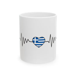 Custom Mug - Heartbeat of Greece: Love Mug by Mynameispod