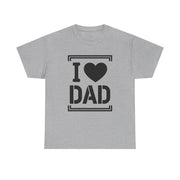 Custom T-Shirt - I Love Dad Tee - Perfect Gift for Father's Day, Dad's Birthday, Family Gatherings, Casual Wear, Gift for New Dads by Mynameispod
