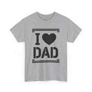 Custom T-Shirt - I Love Dad Tee - Perfect Gift for Father's Day, Dad's Birthday, Family Gatherings, Casual Wear, Gift for New Dads by Mynameispod