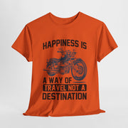 Custom T-Shirt - Joyful Journeys: Travel with a Happy Heart by Mynameispod