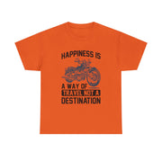 Custom T-Shirt - Joyful Journeys: Travel with a Happy Heart by Mynameispod
