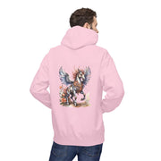 Custom Hoodie - Magical Winged Horse Fleece Hoodie, Unisex Hoodie, Cozy Sweatshirt, Fantasy Apparel, Gift for Animal Lovers, Unique Design by Mynameispod