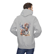 Custom Hoodie - Magical Winged Horse Fleece Hoodie, Unisex Hoodie, Cozy Sweatshirt, Fantasy Apparel, Gift for Animal Lovers, Unique Design by Mynameispod