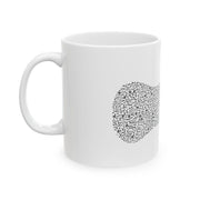 Custom Mug - Melodic Sips: Ceramic Guitar Vibes Mug by Mynameispod