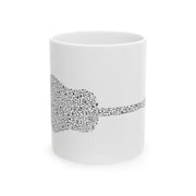 Custom Mug - Melodic Sips: Ceramic Guitar Vibes Mug by Mynameispod