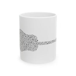 Custom Mug - Melodic Sips: Ceramic Guitar Vibes Mug by Mynameispod