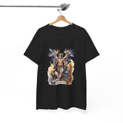 Custom T-Shirt - Mythical Guardian Unisex Heavy Cotton Tee, Graphic Tee, Angel Design Shirt, Fantasy Apparel, Gifts for Him/Her, Casual Wear by Mynameispod