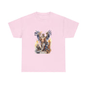 Custom T-Shirt - Mythical Guardian Unisex Heavy Cotton Tee, Graphic Tee, Angel Design Shirt, Fantasy Apparel, Gifts for Him/Her, Casual Wear by Mynameispod