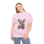 Custom T-Shirt - Mythical Guardian Unisex Heavy Cotton Tee, Graphic Tee, Angel Design Shirt, Fantasy Apparel, Gifts for Him/Her, Casual Wear by Mynameispod