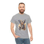 Custom T-Shirt - Mythical Guardian Unisex Heavy Cotton Tee, Graphic Tee, Angel Design Shirt, Fantasy Apparel, Gifts for Him/Her, Casual Wear by Mynameispod
