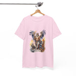 Custom T-Shirt - Mythical Guardian Unisex Heavy Cotton Tee, Graphic Tee, Angel Design Shirt, Fantasy Apparel, Gifts for Him/Her, Casual Wear by Mynameispod