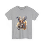 Custom T-Shirt - Mythical Guardian Unisex Heavy Cotton Tee, Graphic Tee, Angel Design Shirt, Fantasy Apparel, Gifts for Him/Her, Casual Wear by Mynameispod