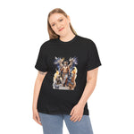 Custom T-Shirt - Mythical Guardian Unisex Heavy Cotton Tee, Graphic Tee, Angel Design Shirt, Fantasy Apparel, Gifts for Him/Her, Casual Wear by Mynameispod