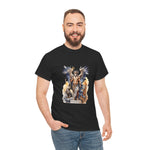 Custom T-Shirt - Mythical Guardian Unisex Heavy Cotton Tee, Graphic Tee, Angel Design Shirt, Fantasy Apparel, Gifts for Him/Her, Casual Wear by Mynameispod