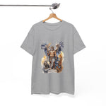 Custom T-Shirt - Mythical Guardian Unisex Heavy Cotton Tee, Graphic Tee, Angel Design Shirt, Fantasy Apparel, Gifts for Him/Her, Casual Wear by Mynameispod