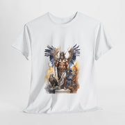 Custom T-Shirt - Mythical Guardian Unisex Heavy Cotton Tee, Graphic Tee, Angel Design Shirt, Fantasy Apparel, Gifts for Him/Her, Casual Wear by Mynameispod