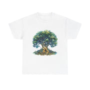 Custom T-Shirt - Nature - Inspired Unisex Heavy Cotton Tee - Majestic Tree Design by Mynameispod