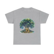 Custom T-Shirt - Nature - Inspired Unisex Heavy Cotton Tee - Majestic Tree Design by Mynameispod