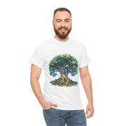 Custom T-Shirt - Nature - Inspired Unisex Heavy Cotton Tee - Majestic Tree Design by Mynameispod