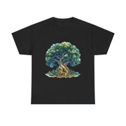 Custom T-Shirt - Nature - Inspired Unisex Heavy Cotton Tee - Majestic Tree Design by Mynameispod
