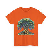 Custom T-Shirt - Nature - Inspired Unisex Heavy Cotton Tee - Majestic Tree Design by Mynameispod