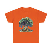 Custom T-Shirt - Nature - Inspired Unisex Heavy Cotton Tee - Majestic Tree Design by Mynameispod