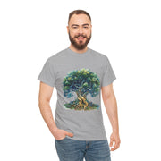 Custom T-Shirt - Nature - Inspired Unisex Heavy Cotton Tee - Majestic Tree Design by Mynameispod