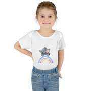 Custom Kids clothes - Rainbow Elephant Infant Bodysuit Delight by Mynameispod