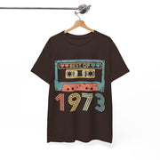 Custom T-Shirt - Retro 1973 Cassette Tee - Unisex Heavy Cotton by Mynameispod