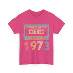 Custom T-Shirt - Retro 1973 Cassette Tee - Unisex Heavy Cotton by Mynameispod