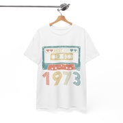 Custom T-Shirt - Retro 1973 Cassette Tee - Unisex Heavy Cotton by Mynameispod