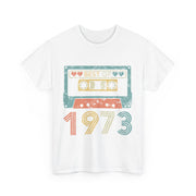 Custom T-Shirt - Retro 1973 Cassette Tee - Unisex Heavy Cotton by Mynameispod