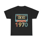 Custom T-Shirt - Retro Cassette 70s Unisex Cotton Tee by Mynameispod