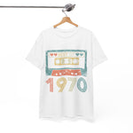 Custom T-Shirt - Retro Cassette 70s Unisex Cotton Tee by Mynameispod