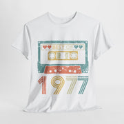 Custom T-Shirt - Retro Vibes 77 Cassette Tee - Unisex Cotton Classic by Mynameispod