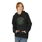 Custom Hoodie - Serpent Vibes Unisex Green Fleece Hoodie by Mynameispod