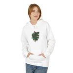 Custom Hoodie - Serpent Vibes Unisex Green Fleece Hoodie by Mynameispod