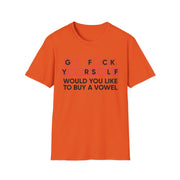 Custom T-Shirt - Vowel Vex T-Shirt by Mynameispod