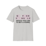 Custom T-Shirt - Vowel Vex T-Shirt by Mynameispod