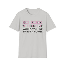 Custom T-Shirt - Vowel Vex T-Shirt by Mynameispod