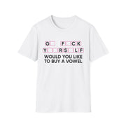 Custom T-Shirt - Vowel Vex T-Shirt by Mynameispod