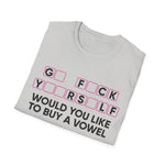 Custom T-Shirt - Vowel Vex T-Shirt by Mynameispod