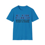Custom T-Shirt - Vowel Vex T-Shirt by Mynameispod